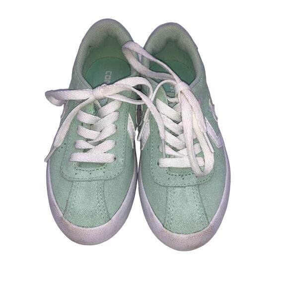 Converse All Star Low Top Mint Green Suede Sneakers Star Patch Size 11 EU 28 - Picture 3 of 7
